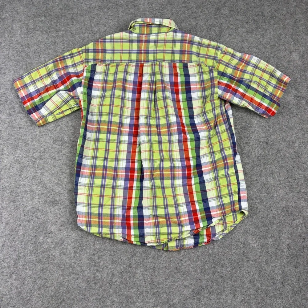 Ralph Lauren Button Down Shirt Boys Small Multi Color Plaid Short Sleeve